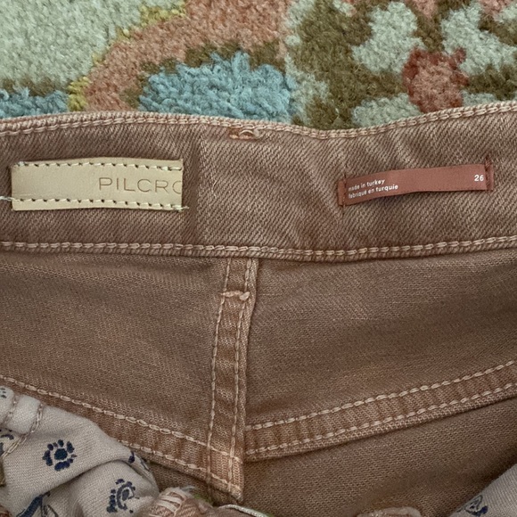 anthropologie pilcro brand new mauve pink colored straight leg jeans - Picture 2 of 5